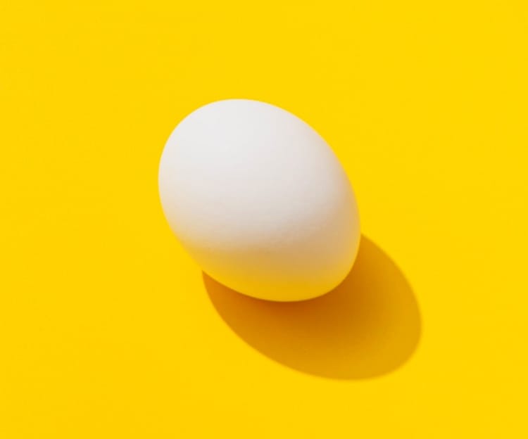 Egg Image with yellow background